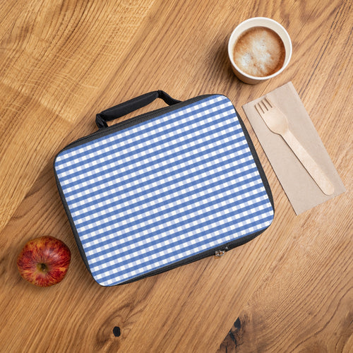 Blue Gingham Lunch Bag