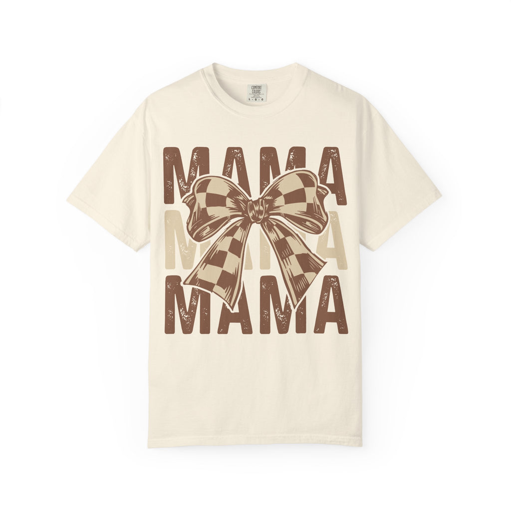 “Mama Brown Checkered Bow”