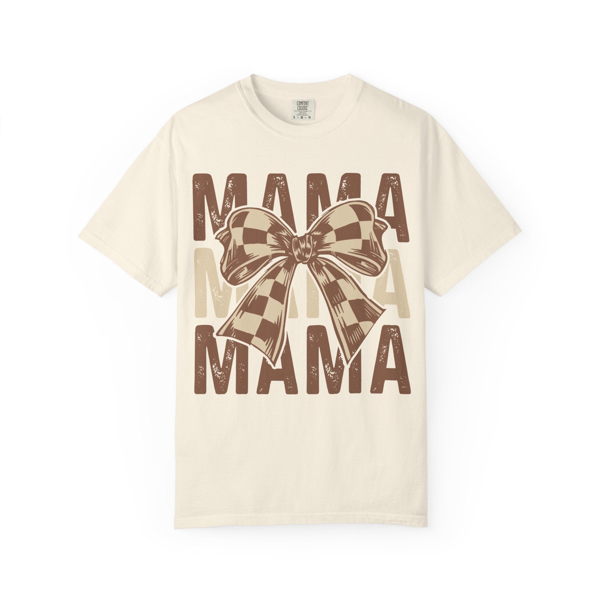 “Mama Brown Checkered Bow”