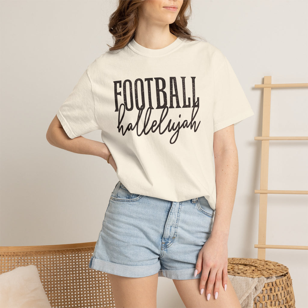 Football Hallelujah Comfort Color T-shirt