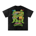Teenage Mutant Ninja Turtles Pizza Vintage Graphic T-Shirt