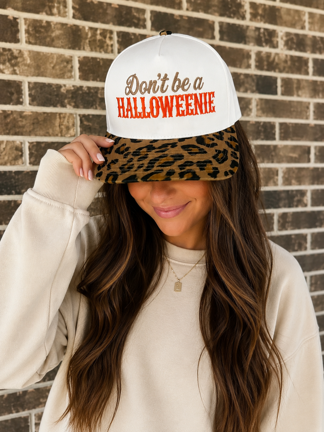 🎃 Don't Be a Halloweenie Embroidered Hat | Leopard Print | New