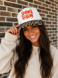 🎃 Spooky Season Embroidered Hat | Leopard Print Brim | New