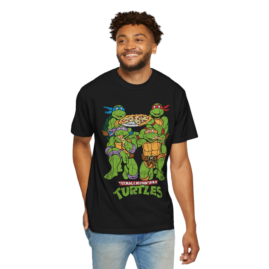 Teenage Mutant Ninja Turtles Pizza Vintage Graphic T-Shirt