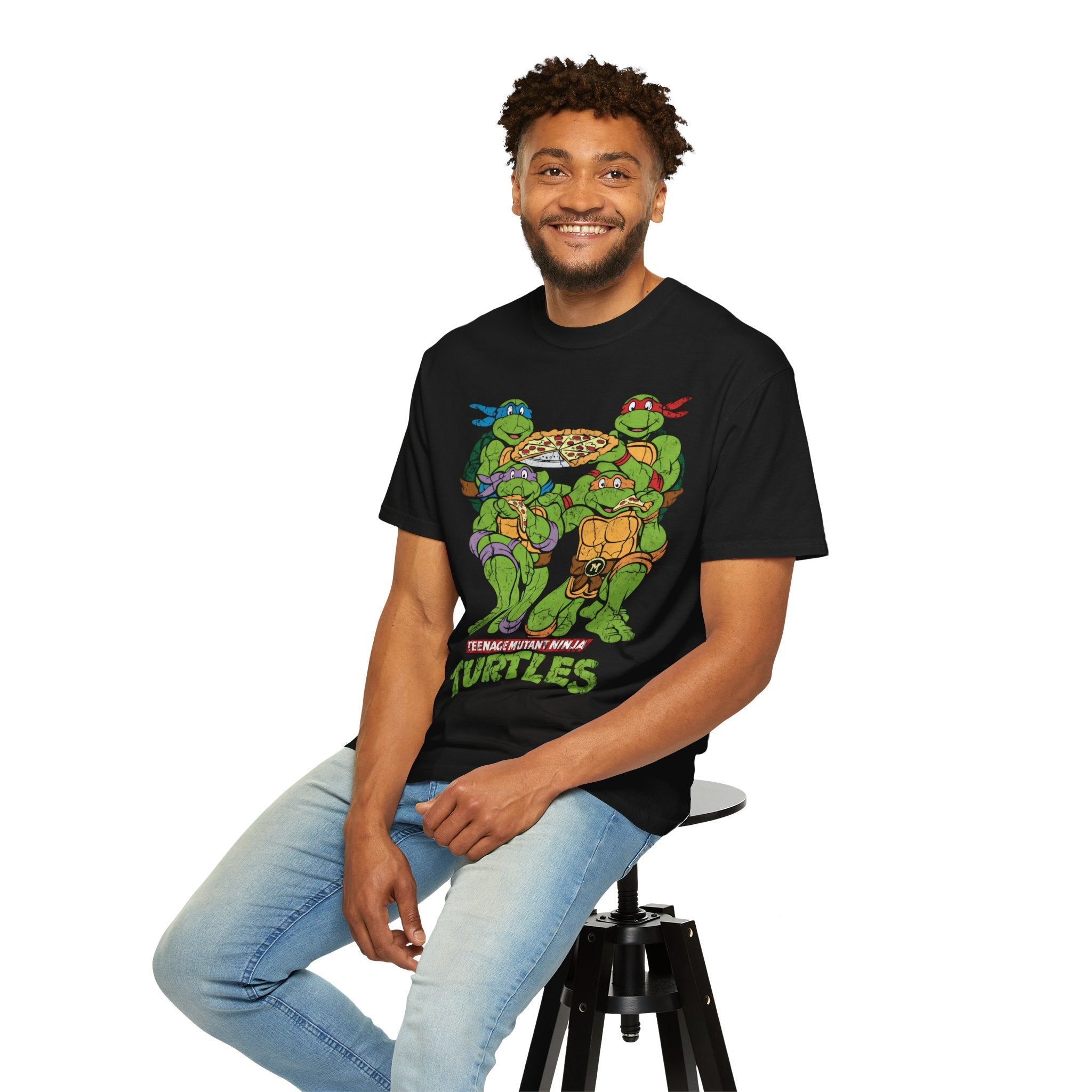 Teenage Mutant Ninja Turtles Pizza Vintage Graphic T-Shirt